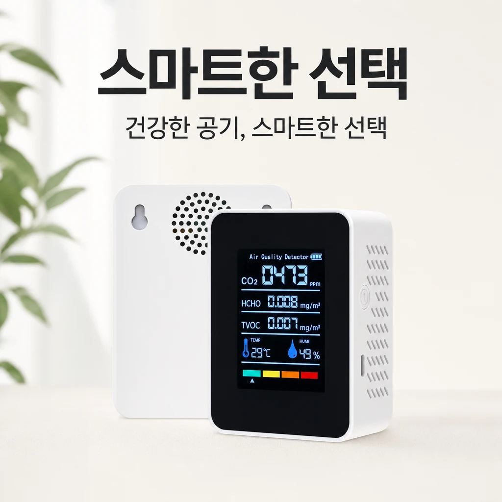 노바리빙 스위스산 센서 스마트 공기질 측정기 포름알데히드 이산화탄소 TVOC NV01 프리